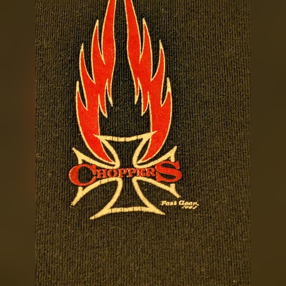 Vintage (2003) Fast Gear Black Long Sleeve Shirt with Red Flame & Logo Design - Picture 2 of 14